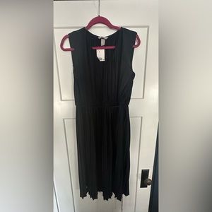 H&M Navy Blue pleated dress
